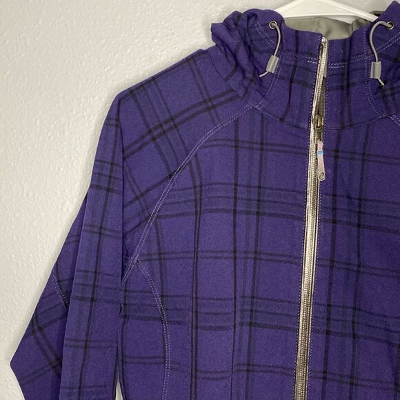 Columbia Dusk 2 Dawn Purple Omni Heat Jacket Plaid Full Zip Hooded Size Large - Picture 6 of 12